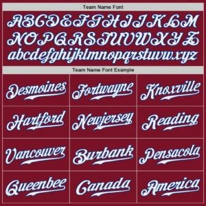 Custom Crimson Baseball Jersey with White-Royal - Image 2