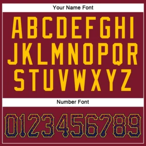 Custom Crimson Drift Fashion Baseball Jersey with Navy-Gold - Image 3