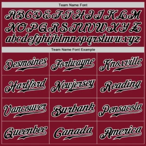 Custom Crimson Pinstripe Baseball Jersey with Black-White - Image 3