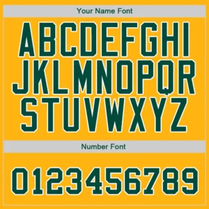 Custom Gold Baseball Jersey with Green-White - Image 3