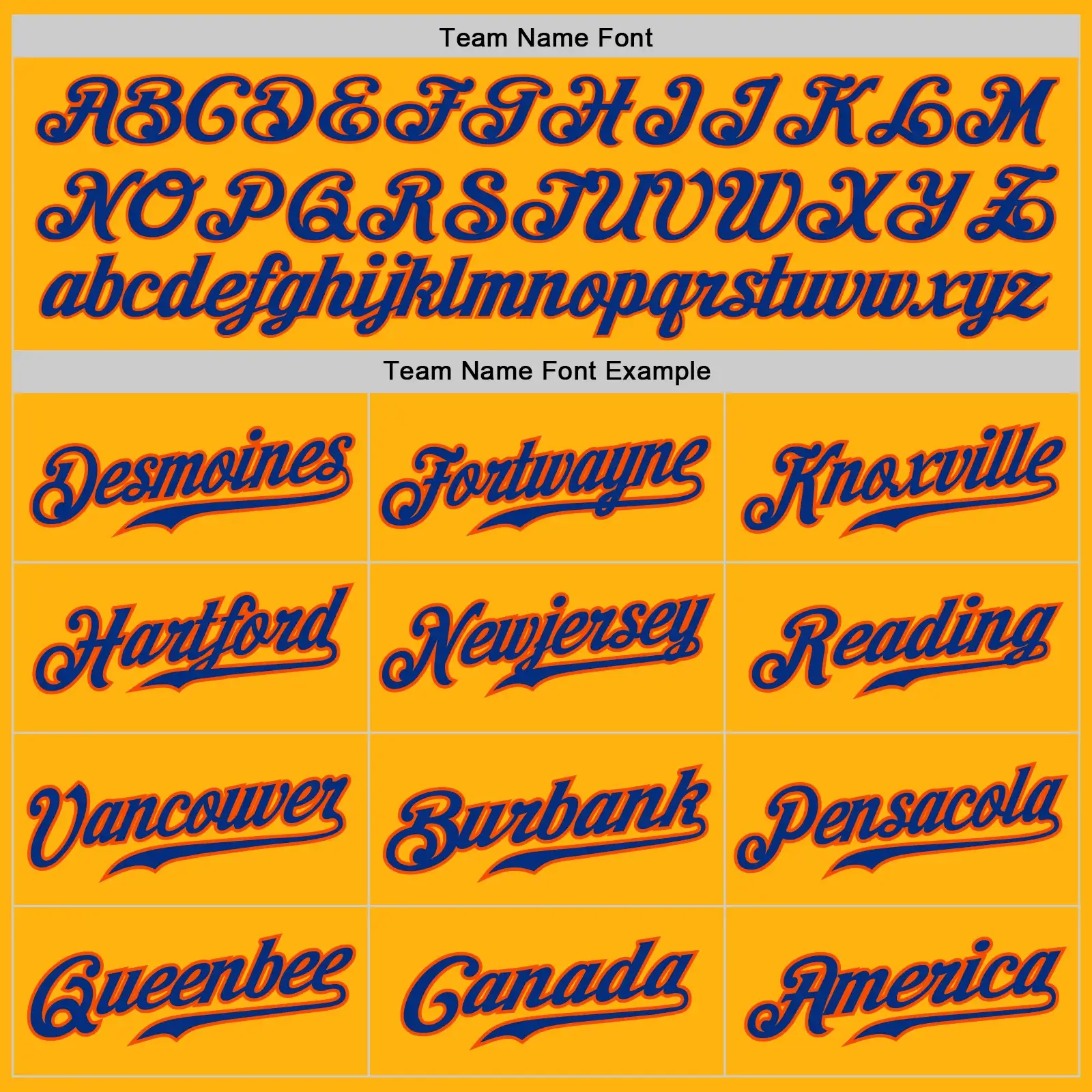 Custom Gold Baseball Jersey with Royal-Orange - Image 2