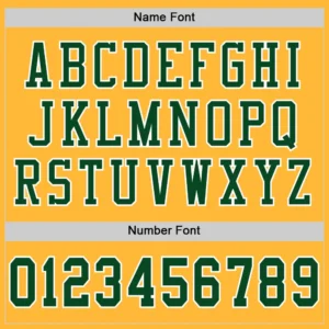 Custom Gold Mesh Football Jersey with Green - Image 3