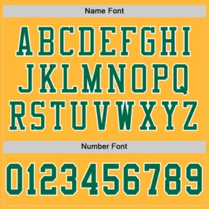 Custom Gold Mesh Football Jersey with Kelly Green - Image 2