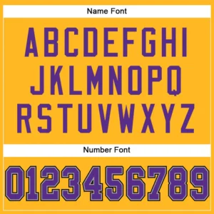 Custom Gold Mesh Football Jersey with Purple-Black - Image 3