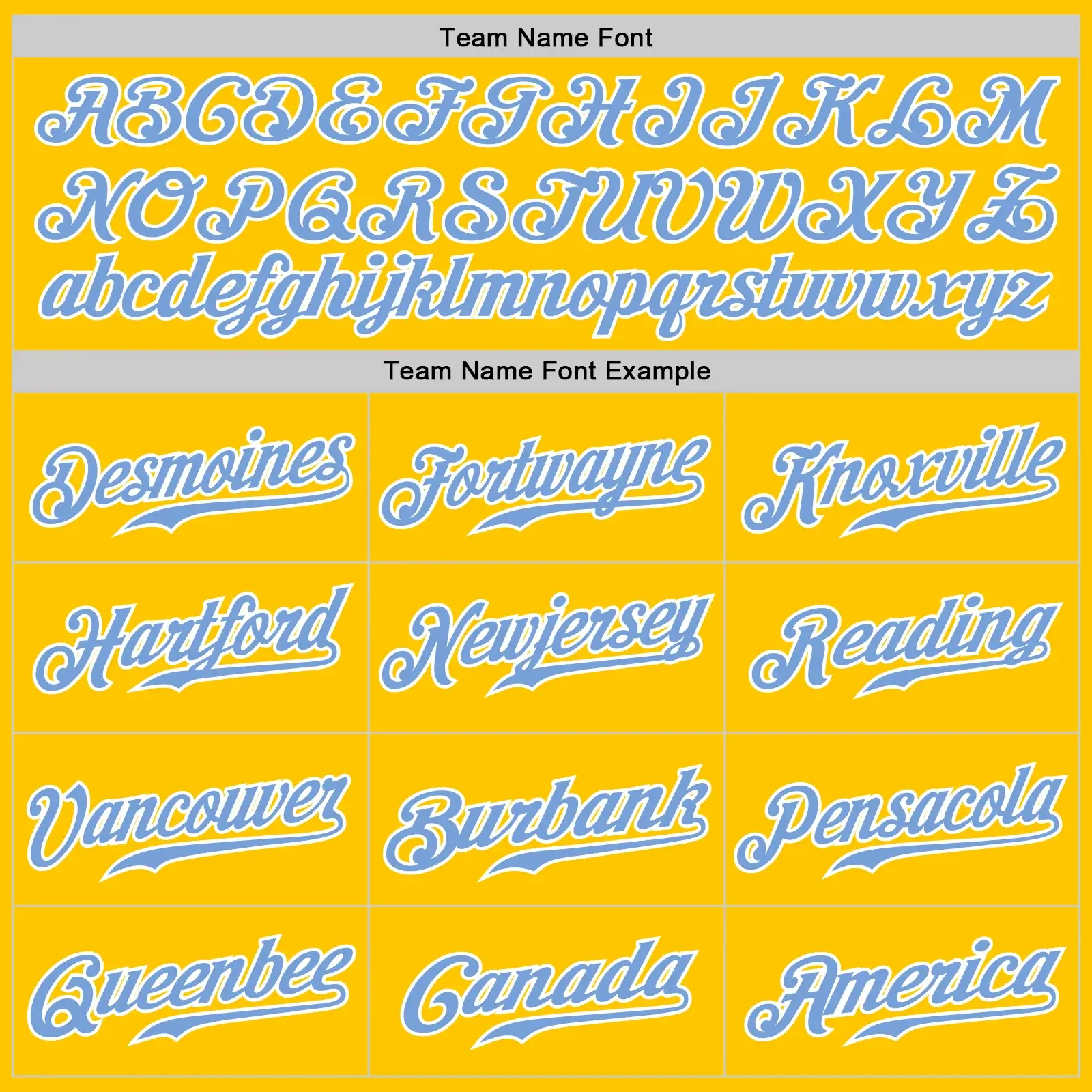 Custom Gold Pinstripe Baseball Jersey with Light Blue-White - Image 3
