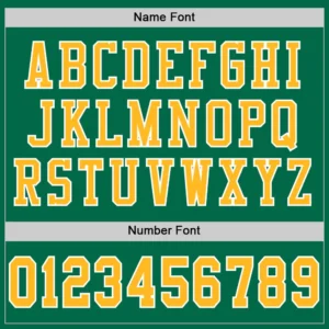 Custom Grass Green Mesh Football Jersey with Gold - Image 3