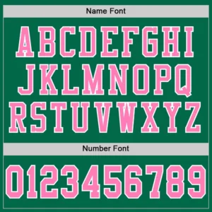 Custom Grass Green Mesh Football Jersey with Pink - Image 2