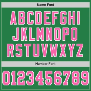 Custom Grass Green Mesh Football Jersey with Pink-White - Image 3