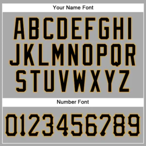 Custom Gray Baseball Jersey with Black-Gold - Image 2