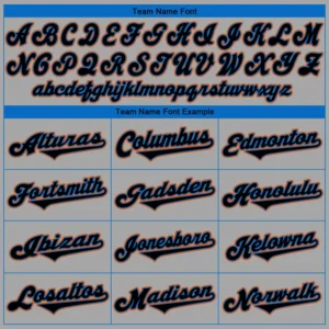 Custom Gray Baseball Jersey with Black-Light Blue - Image 3