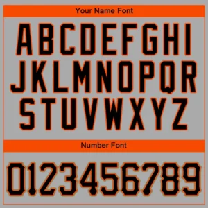 Custom Gray Baseball Jersey with Black-Orange - Image 2