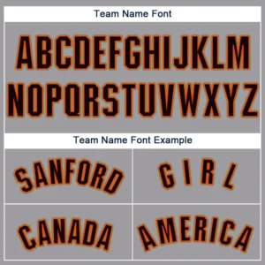 Custom Gray Baseball Jersey with Black-Orange - Image 3