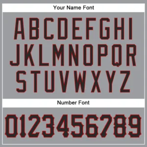 Custom Gray Baseball Jersey with Black-Red - Image 3