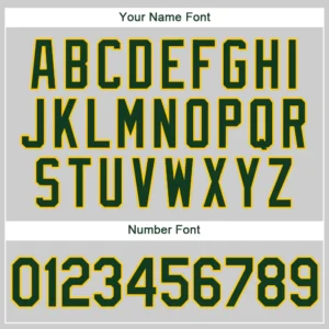 Custom Gray Baseball Jersey with Green-Gold - Image 2
