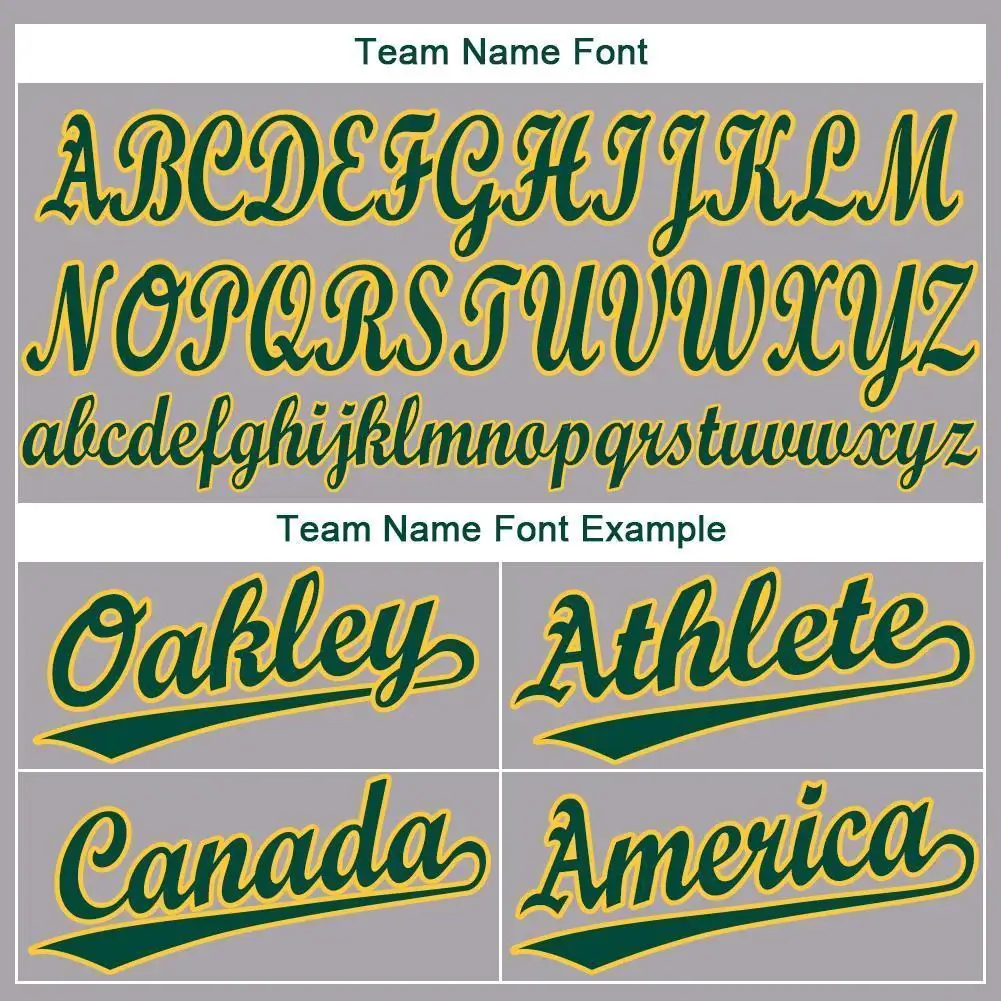 Custom Gray Baseball Jersey with Green-Gold - Image 3