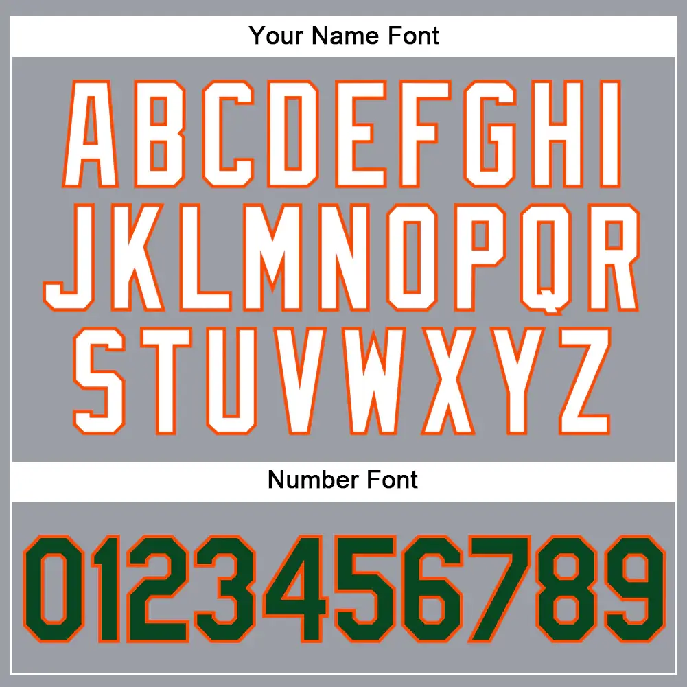 Custom Gray Baseball Jersey with Green-Orange - Image 3