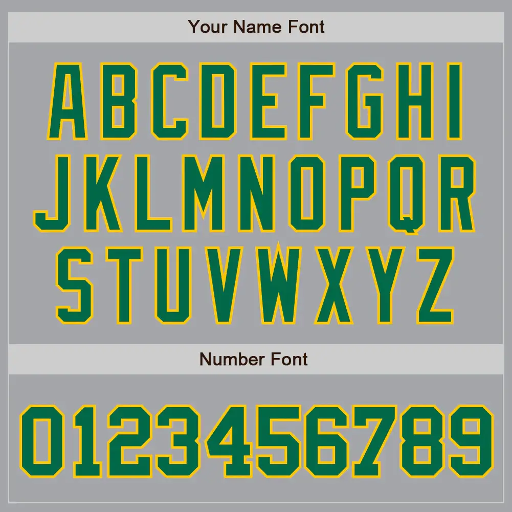 Custom Gray Baseball Jersey with Kelly Green-Gold - Image 3