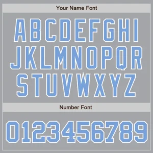 Custom Gray Baseball Jersey with Light Blue-White - Image 2