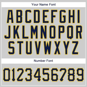 Custom Gray Baseball Jersey with Navy-Gold - Image 2