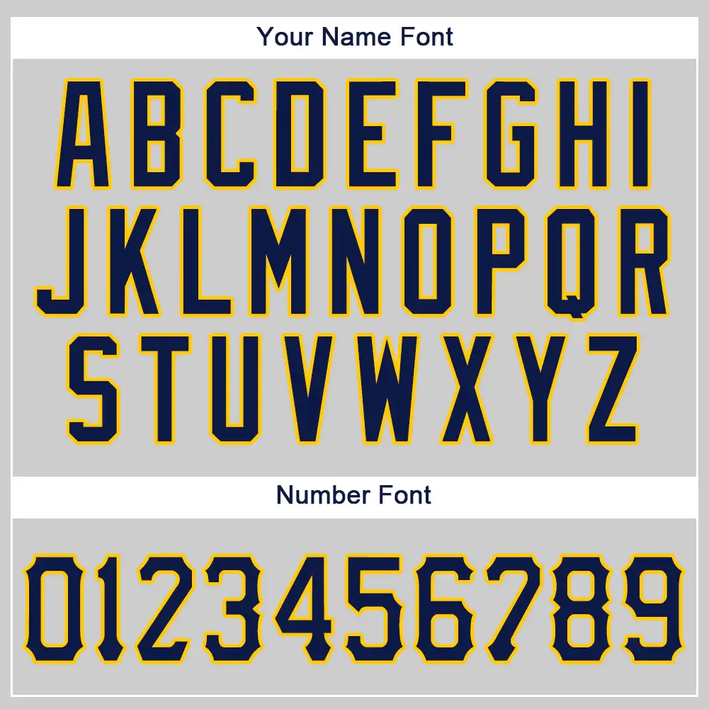 Custom Gray Baseball Jersey with Navy-Gold - Image 2