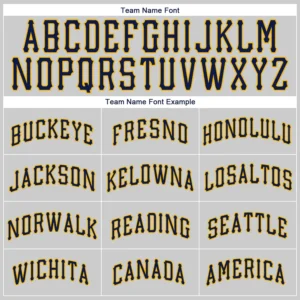Custom Gray Baseball Jersey with Navy-Gold - Image 3