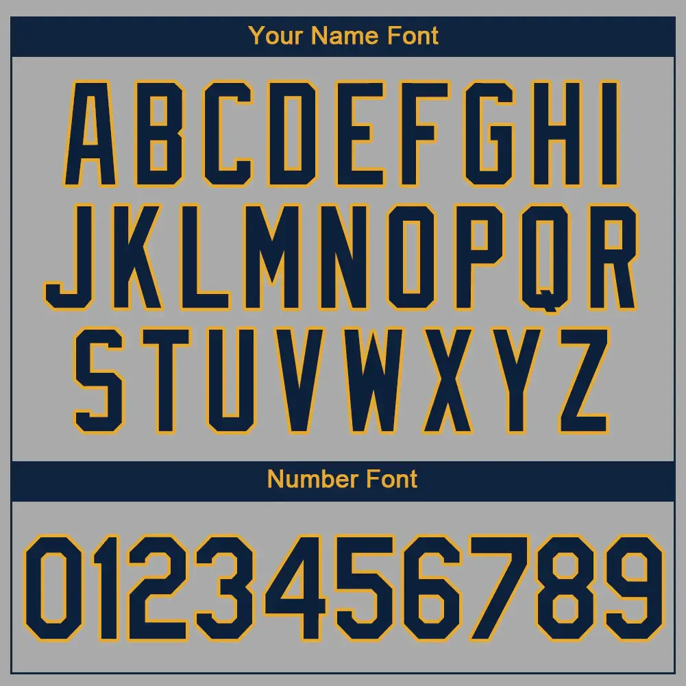 Custom Gray Baseball Jersey with Navy-Old Gold - Image 2