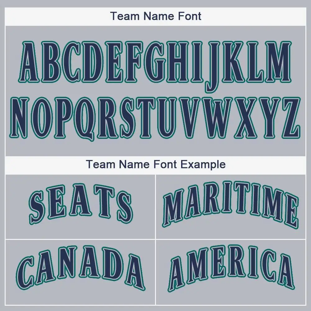 Custom Gray Baseball Jersey with Navy-Teal - Image 3