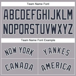 Custom Gray Baseball Jersey with Navy-White - Image 2