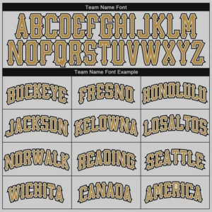 Custom Gray Baseball Jersey with Old Gold-Black - Image 2