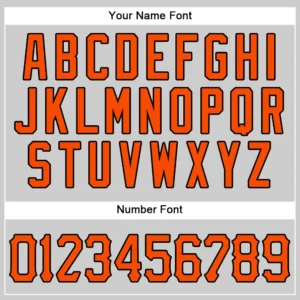 Custom Gray Baseball Jersey with Orange-Black - Image 2