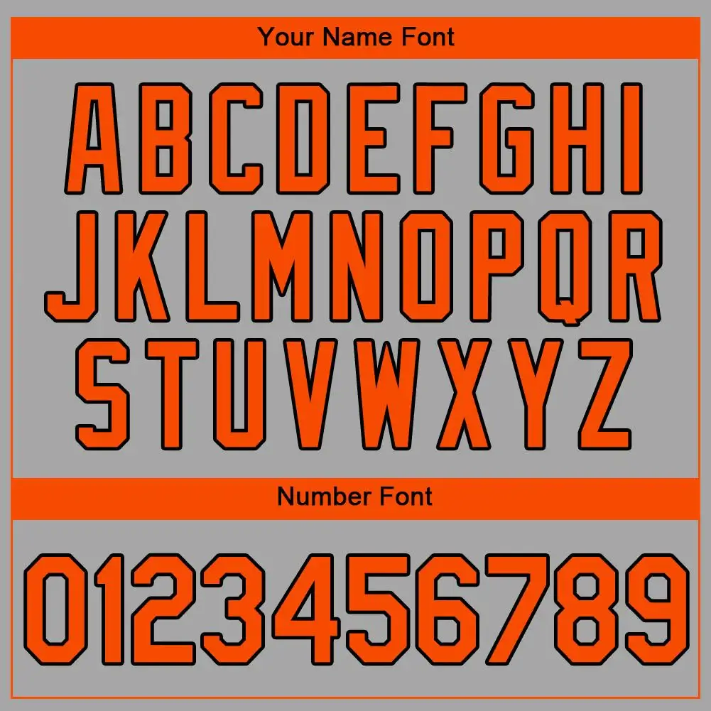 Custom Gray Baseball Jersey with Orange-Black - Image 2