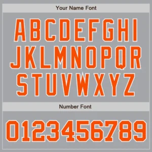 Custom Gray Baseball Jersey with Orange-White - Image 3