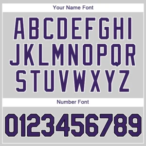 Custom Gray Baseball Jersey with Purple-Black - Image 2