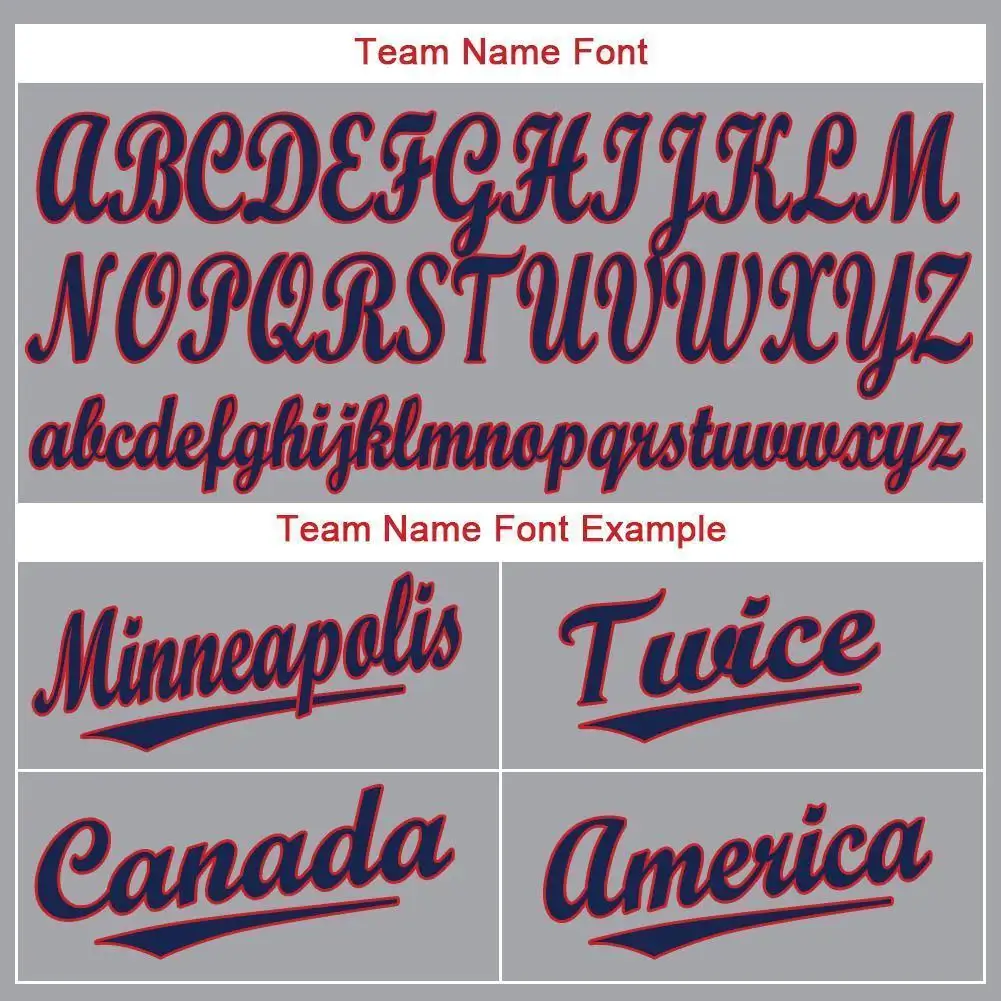 Custom Gray Baseball Jersey with Red-Navy - Image 3
