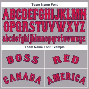 Custom Gray Baseball Jersey with Red-Navy - Image 3