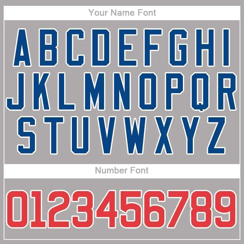 Custom Gray Baseball Jersey with Red-Royal - Image 2
