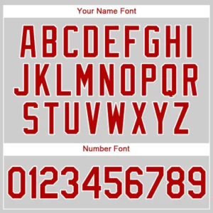Custom Gray Baseball Jersey with Red-White - Image 2
