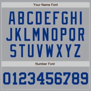 Custom Gray Baseball Jersey with Royal - Image 2