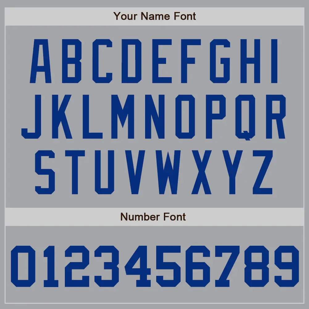 Custom Gray Baseball Jersey with Royal - Image 2