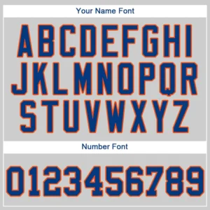 Custom Gray Baseball Jersey with Royal-Orange - Image 2