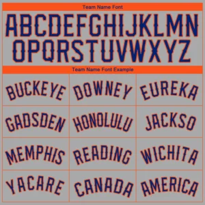 Custom Gray Baseball Jersey with Royal-Orange - Image 3