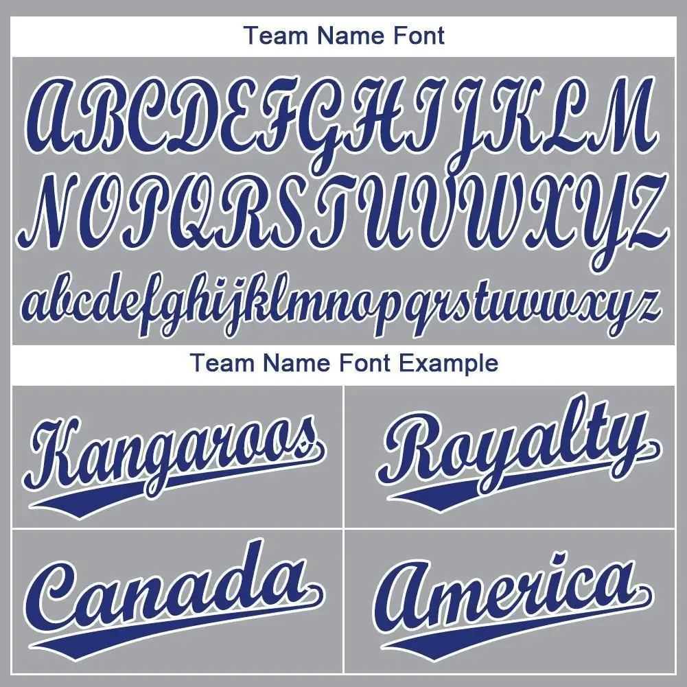 Custom Gray Baseball Jersey with Royal-White - Image 3