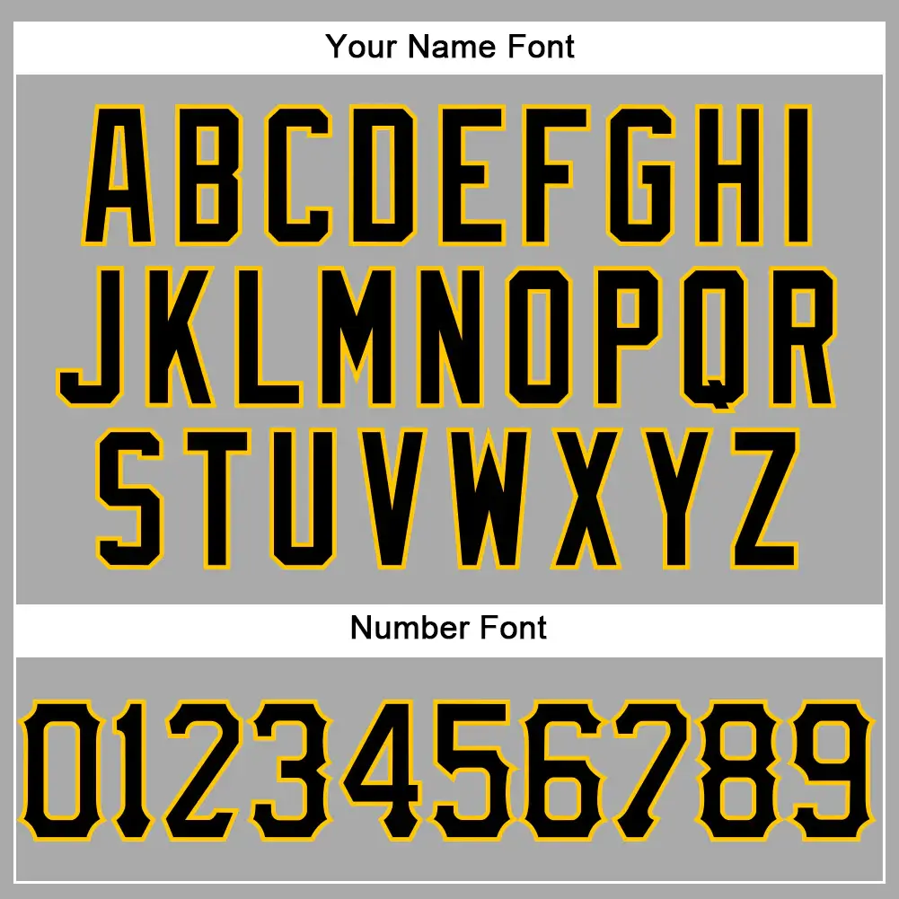 Custom Gray Pinstripe Baseball Jersey with Black-Gold - Image 3
