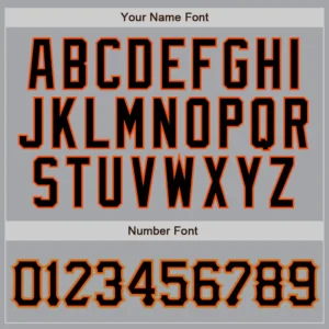 Custom Gray Pinstripe Baseball Jersey with Black-Orange - Image 2