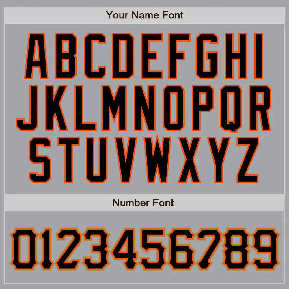 Custom Gray Pinstripe Baseball Jersey with Black-Orange - Image 2