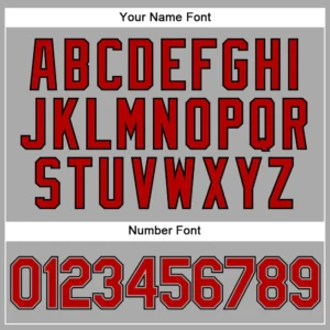 Custom Gray Pinstripe Baseball Jersey with Red-Black - Image 3