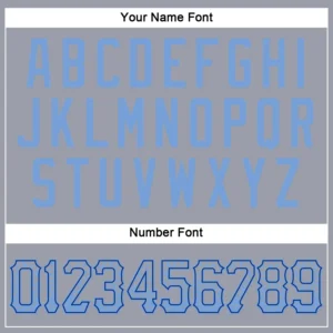 Custom Gray Drift Fashion Baseball Jersey with Light Blue-Royal - Image 3