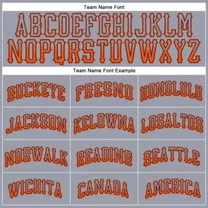 Custom Gray Drift Fashion Baseball Jersey with Orange-Navy - Image 2