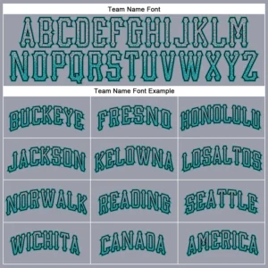 Custom Gray Drift Fashion Baseball Jersey with Teal-Black - Image 2