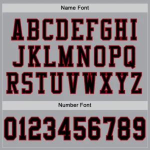 Custom Gray Mesh Football Jersey with Black-Red - Image 2
